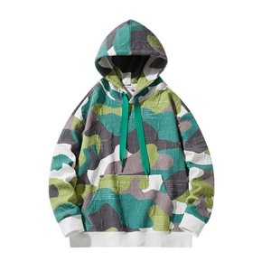 Abstract Motif M1 Hoodie Green, XXS - Streetwear Hoodie - Slick Street