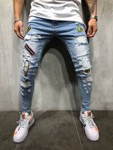 xBadges Distressed Skinny Jeans Light Blue, XS - Streetwear Jeans - Slick Street