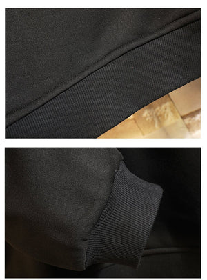 Elegance Two Color Hoodie With Rib Sleeves ,  - Streetwear Hoodie - Slick Street