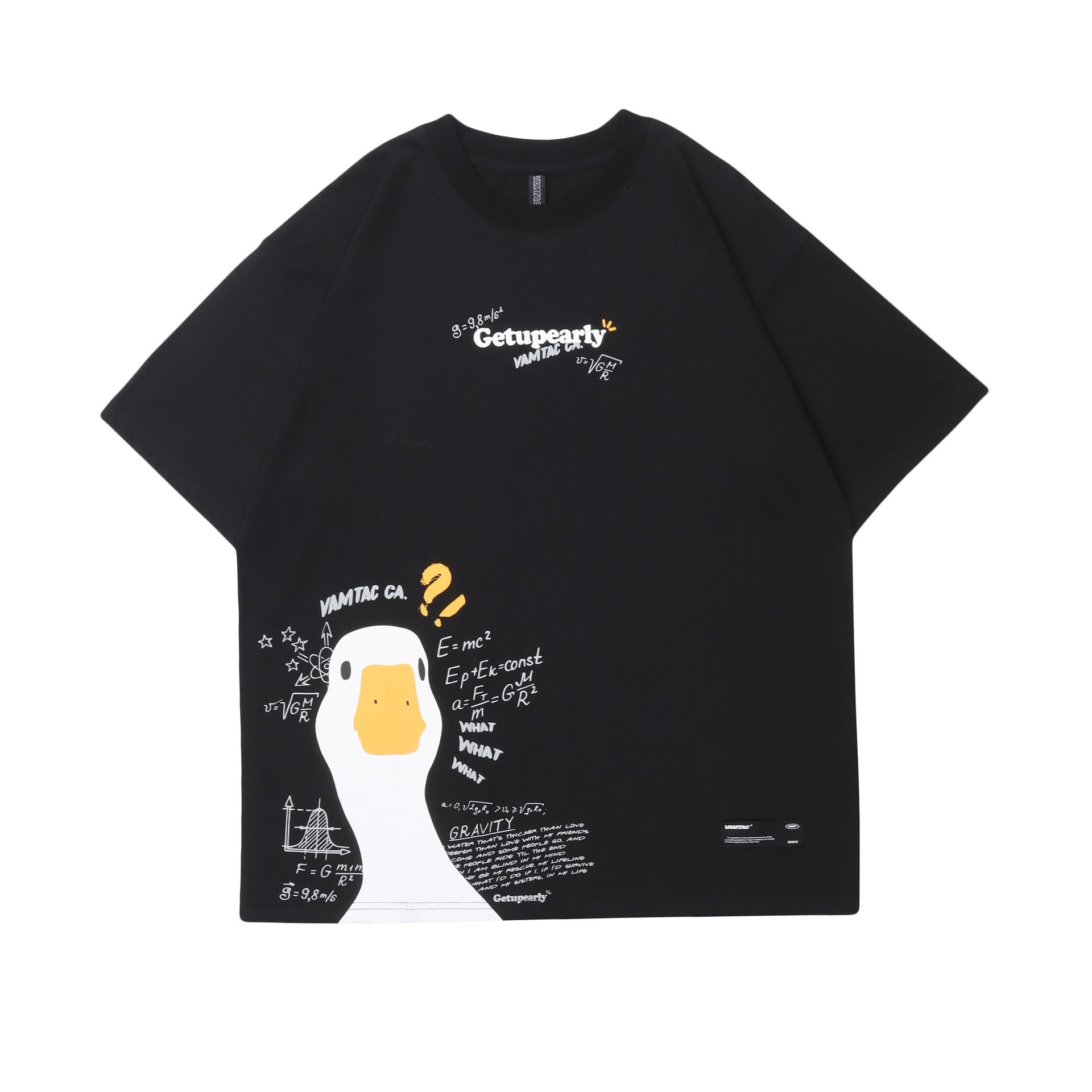 Get Up Early Pekin Duckling Shirt Black, XS - Streetwear T-Shirts - Slick Street