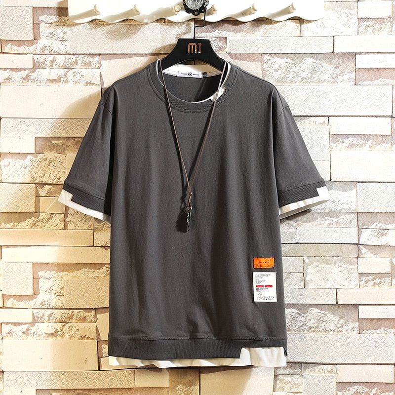 BlackTipe MA2 Double Layer T-Shirt Gray, XS - Streetwear T-Shirt - Slick Street