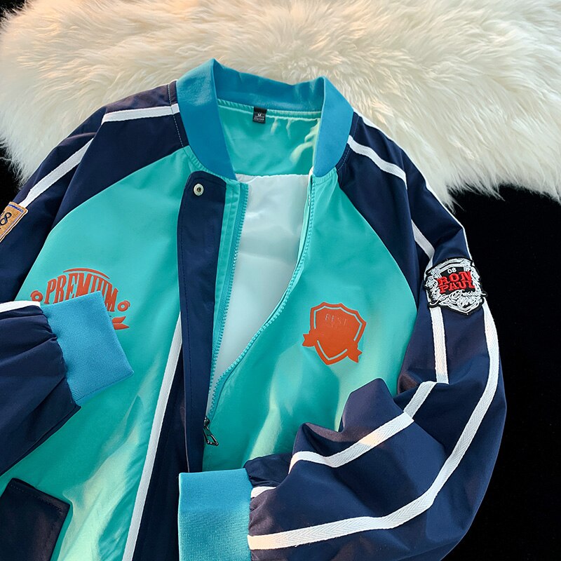 Premium MA1 Zipper Jacket Blue, XS - Streetwear Jacket - Slick Street