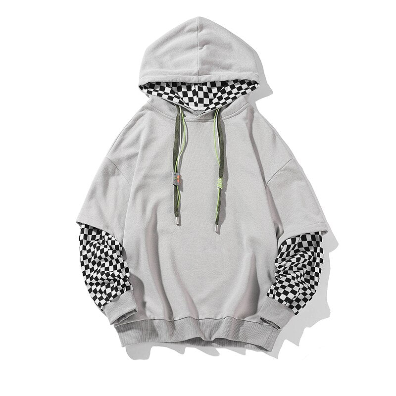 Vichy Checkered Pullover Hoodie ,  - Streetwear Hoodie - Slick Street