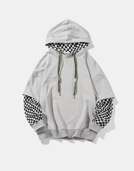 Vichy Checkered Pullover Hoodie ,  - Streetwear Hoodie - Slick Street