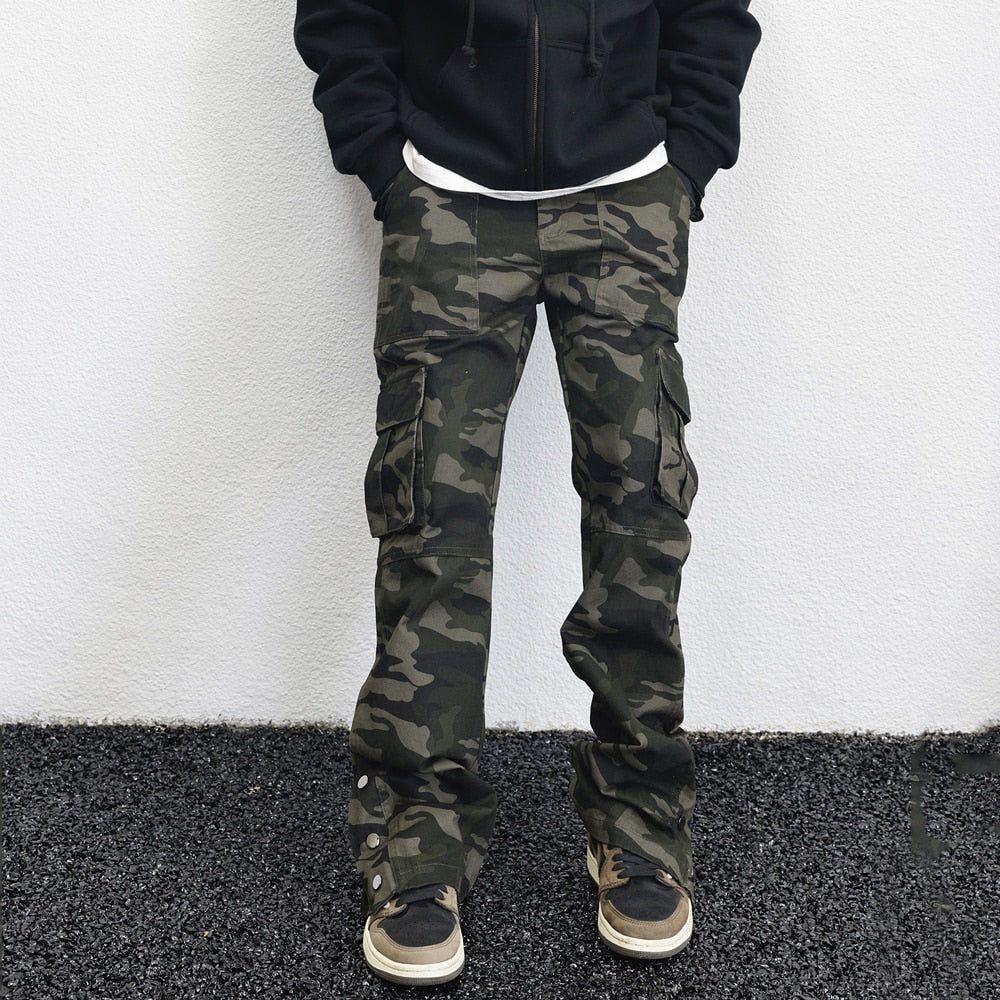 AM23 Straight Camo Cargo Pants ,  - Streetwear Cargo Pants - Slick Street