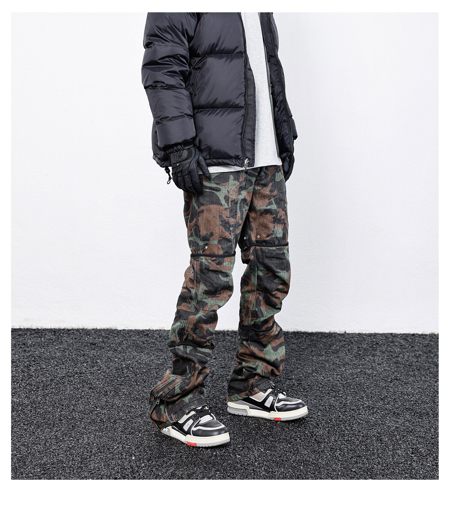 Camo R1 Full Length Pants ,  - Streetwear Pants - Slick Street