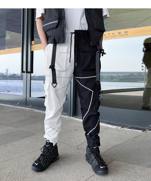 VXR1 Reflective Cargo Pants ,  - Streetwear Cargo Pants - Slick Street