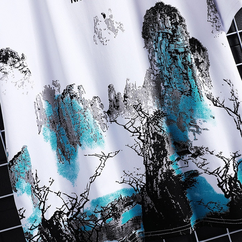 Elegant Acrylic Paint T-Shirt ,  - Streetwear T-Shirt - Slick Street