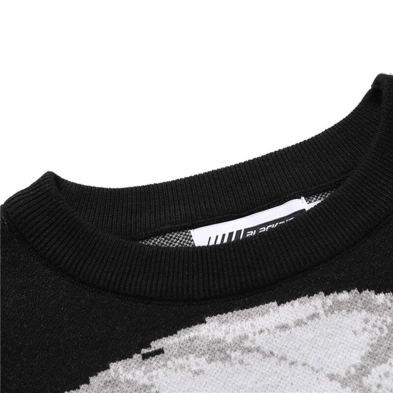 Vintage Japanese Anime Girl Knitted Sweater , - Streetwear Sweatshirts - Slick Street