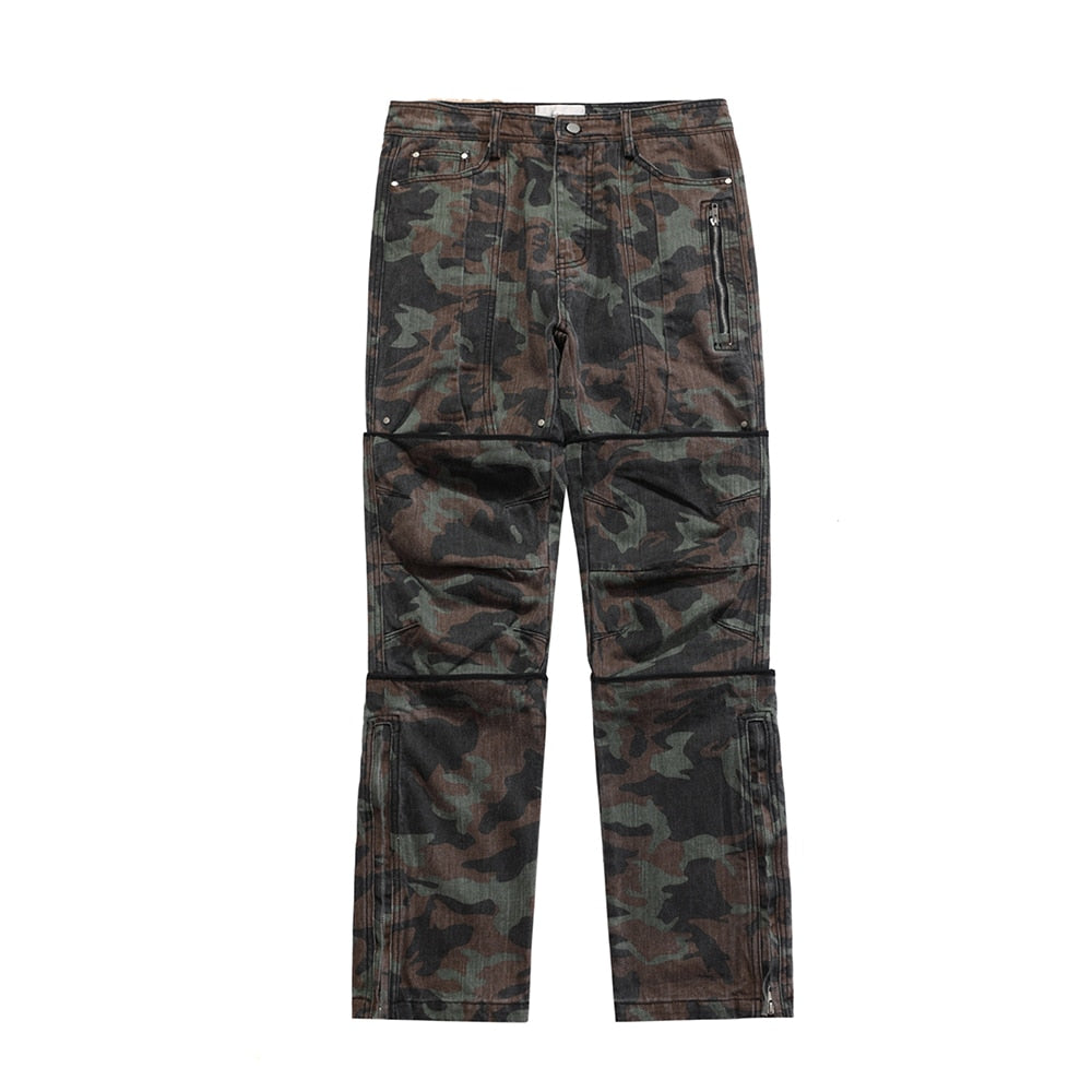 Camo R1 Full Length Pants XS, Army Green - Streetwear Pants - Slick Street