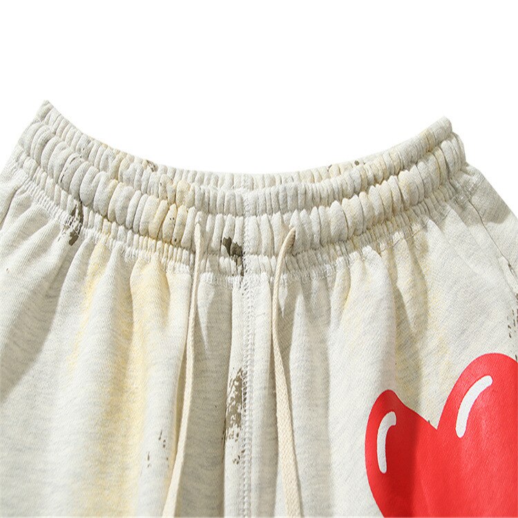 EU Saint Red Heart Shorts ,  - Streetwear Shorts - Slick Street