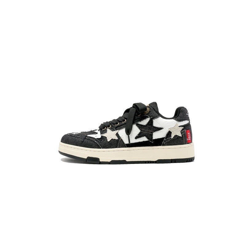 Star Eli1 Skate Sneakers - Black Black, 35 - Streetwear Shoes - Slick Street