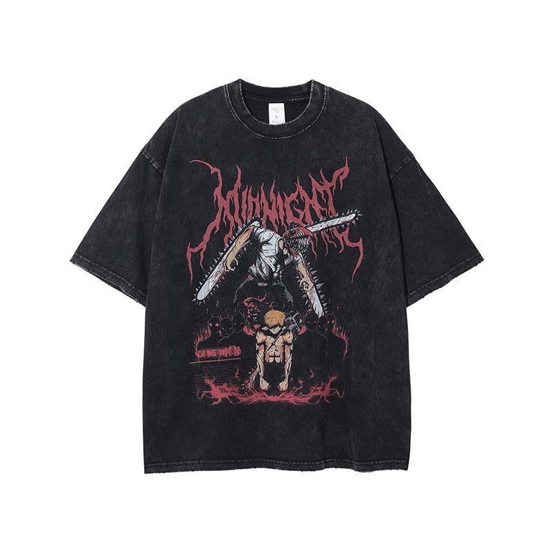 Chainsaw Man 'Midnight Shadows' Anime T-Shirt ,  - Streetwear T-Shirt - Slick Street