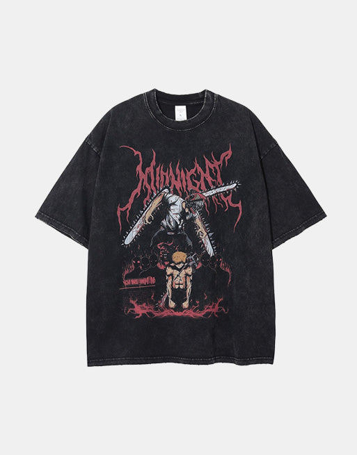 Chainsaw Man 'Midnight Shadows' Anime T-Shirt Black, XS - Streetwear T-Shirt - Slick Street