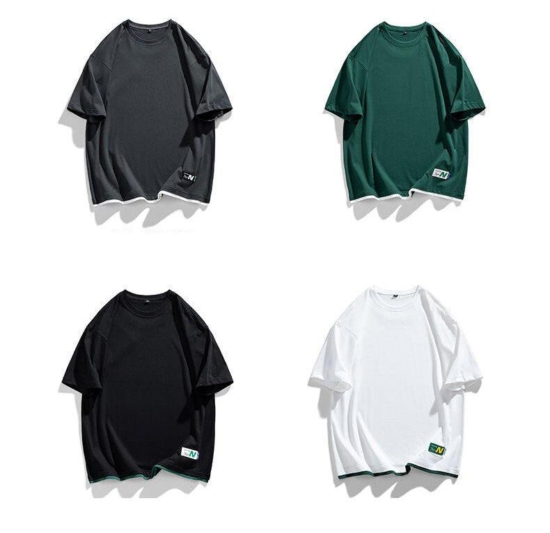 N Solid Label T-Shirt ,  - Streetwear T-Shirt - Slick Street