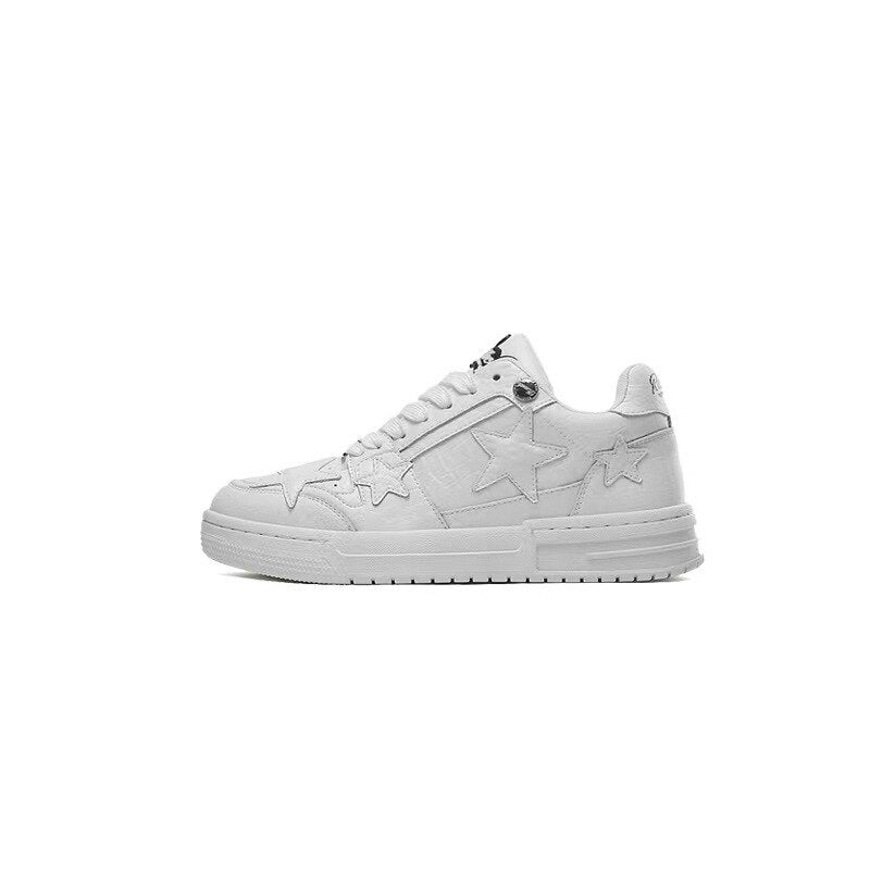 Star Eli1 Skate Sneakers - White White, 35 - Streetwear Shoes - Slick Street