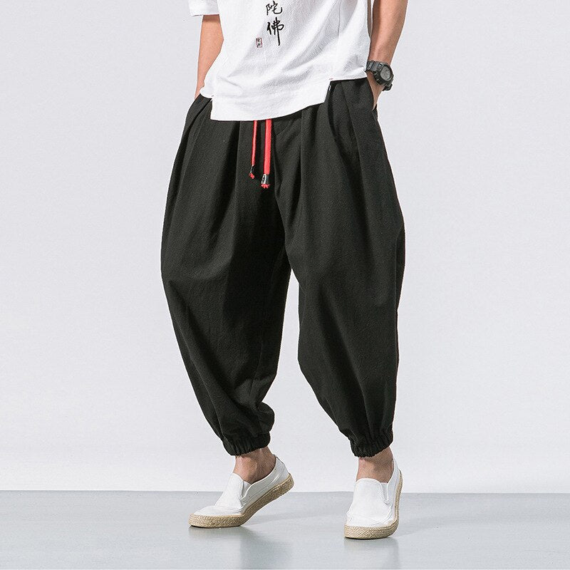 Red String Harem Pants ,  - Streetwear Pants - Slick Street