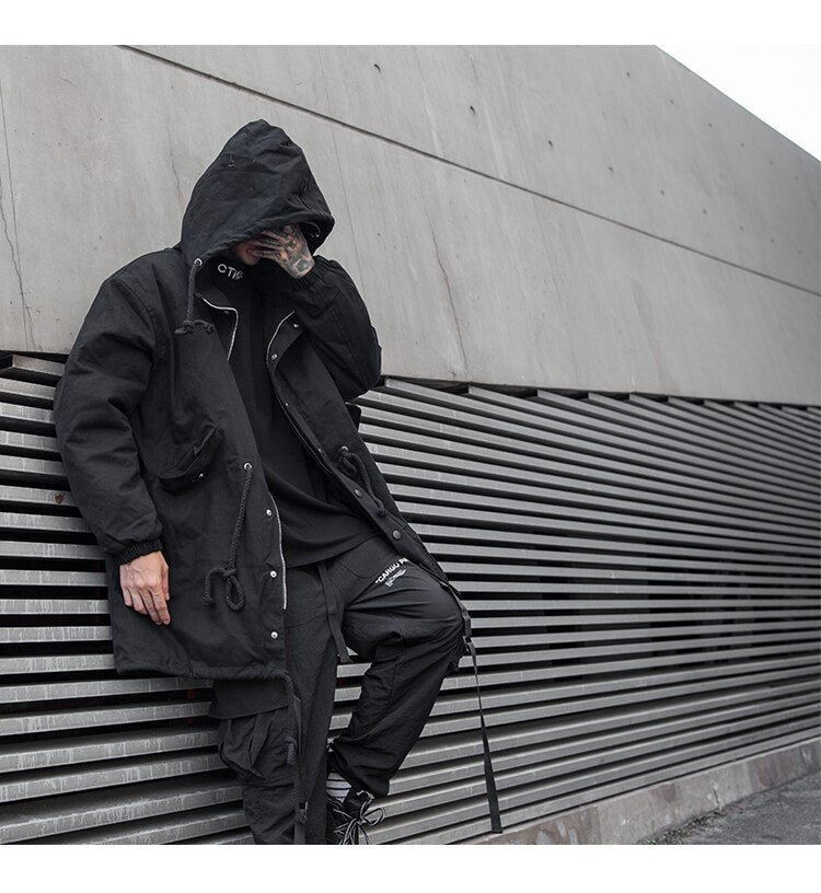 Black Out V1 Trench Coat ,  - Streetwear Jacket - Slick Street