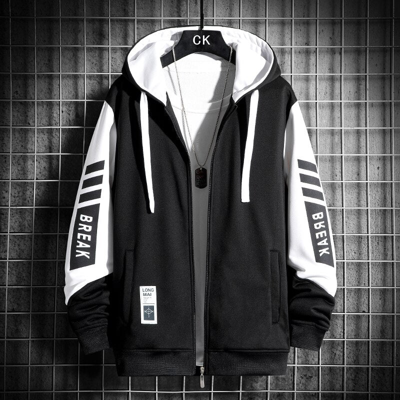 Break Raglan Sleeve Hoodie Black, XS - Streetwear Hoodie - Slick Street