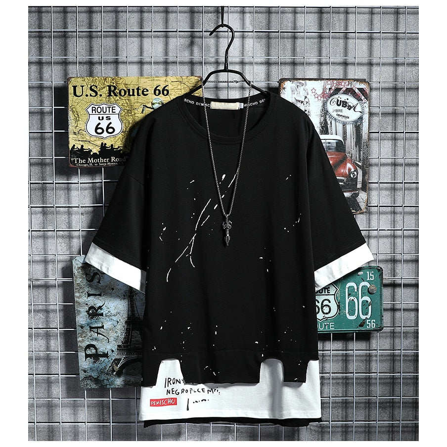 DEMISCHO Double Layered T-Shirt Black, XS - Streetwear T-Shirt - Slick Street