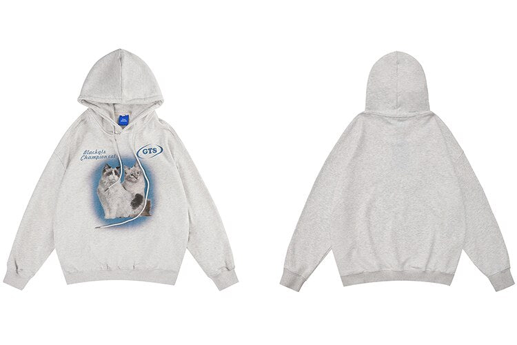 Champion Cat Graphic Hoodie ,  - Streetwear Hoodie - Slick Street