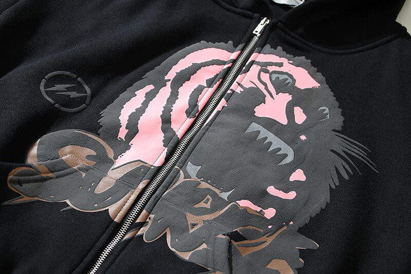 Tiger Beast 'S' Zip Hoodie ,  - Streetwear Hoodie - Slick Street