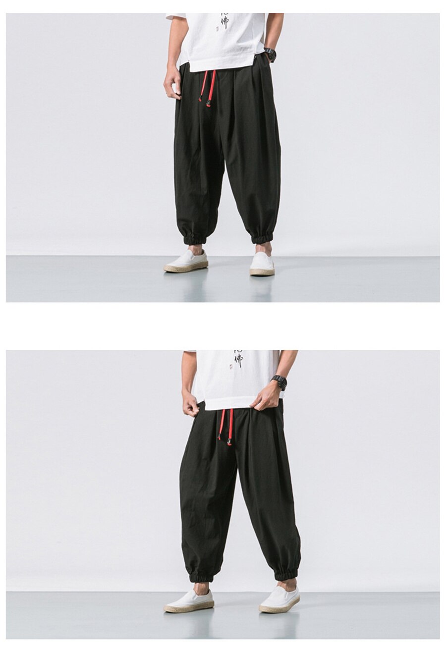 Red String Harem Pants ,  - Streetwear Pants - Slick Street