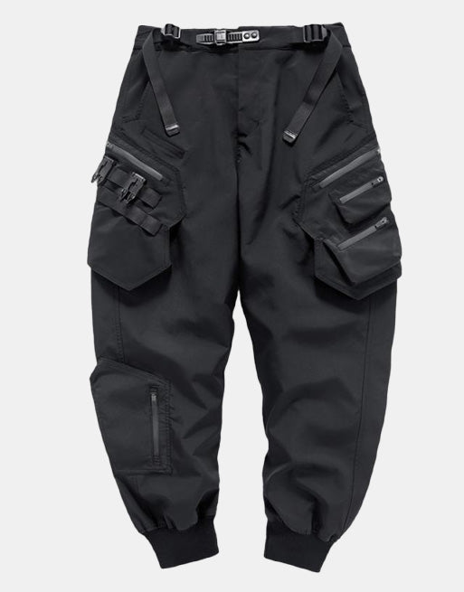 37 BLVCK Tactical Cargo Pants XS, Black - Streetwear Cargo Pants - Slick Street
