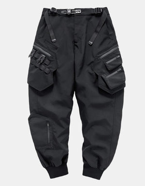 37 BLVCK Tactical Cargo Pants XS, Black - Streetwear Cargo Pants - Slick Street