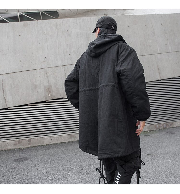 Black Out V1 Trench Coat ,  - Streetwear Jacket - Slick Street