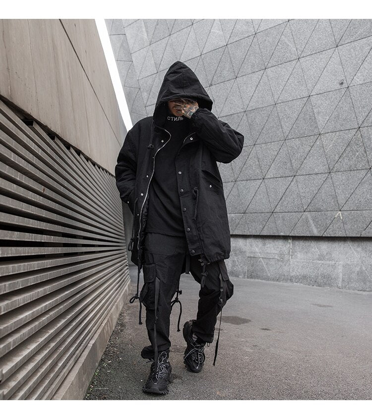 Black Out V1 Trench Coat ,  - Streetwear Jacket - Slick Street