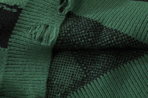 Monochrome Distressed Sweater ,  - Streetwear Sweater - Slick Street