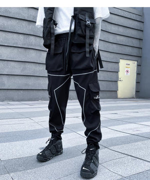 VXR1 Reflective Cargo Pants ,  - Streetwear Cargo Pants - Slick Street
