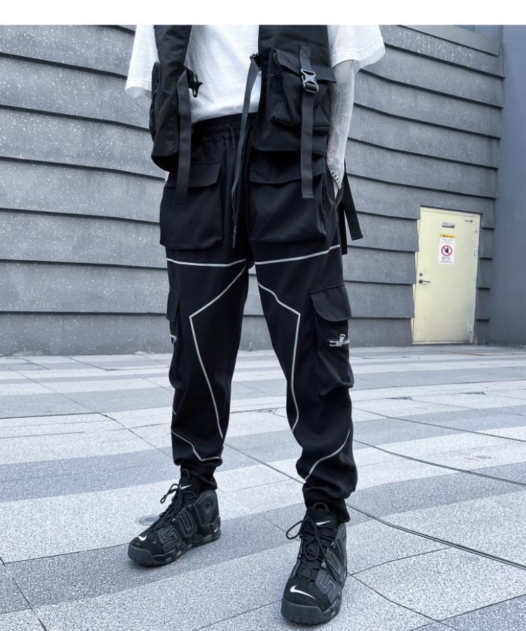 VXR1 Reflective Cargo Pants ,  - Streetwear Cargo Pants - Slick Street