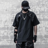 B1 Shoulder Buckle Strap T-Shirt Black, XS - Streetwear T-Shirts - Slick Street