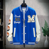 Dunk 21 Vintage Varsity Jacket Blue, XS - Streetwear Jacket - Slick Street