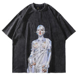 Nebula 'The Robot' Graphic T-Shirt Black, XS - Streetwear T-Shirt - Slick Street
