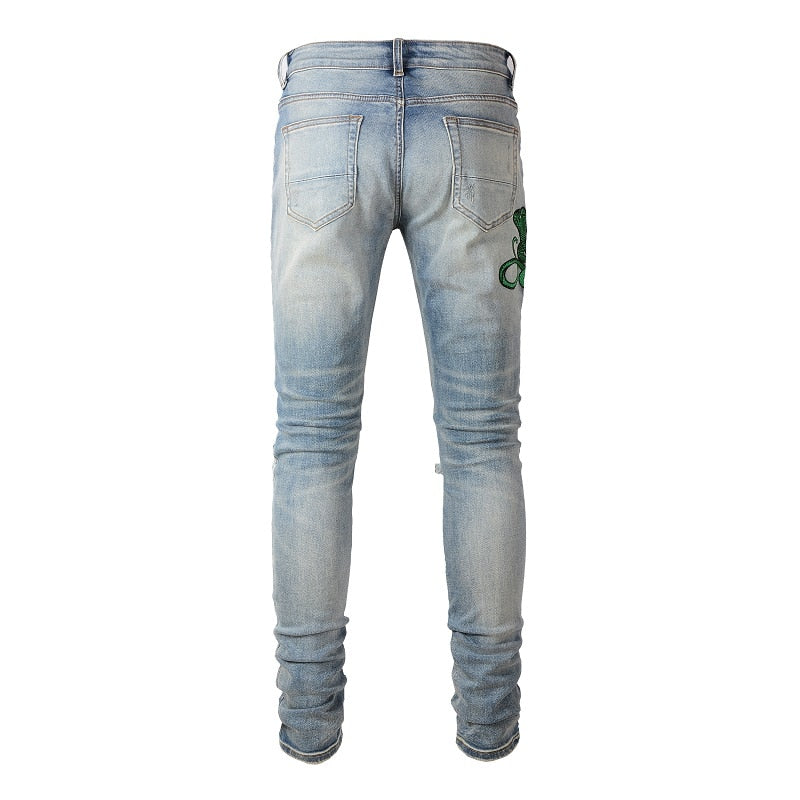 COBRA Snake Denim Jeans ,  - Streetwear Jeans - Slick Street