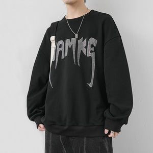 Retro JAMKE Printed Sweatshirt , - Streetwear Sweatshirts - Slick Street