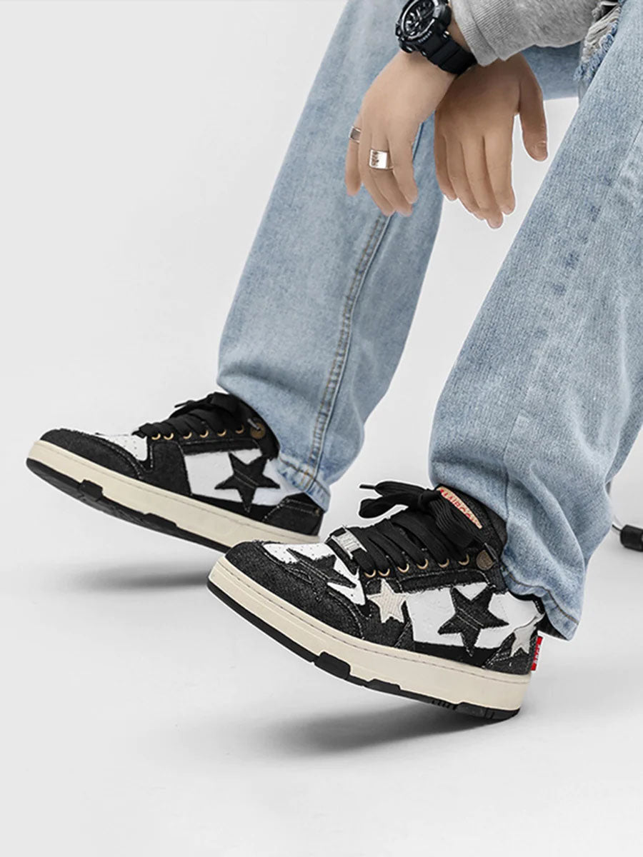 Star Eli1 Skate Sneakers - Black ,  - Streetwear Shoes - Slick Street