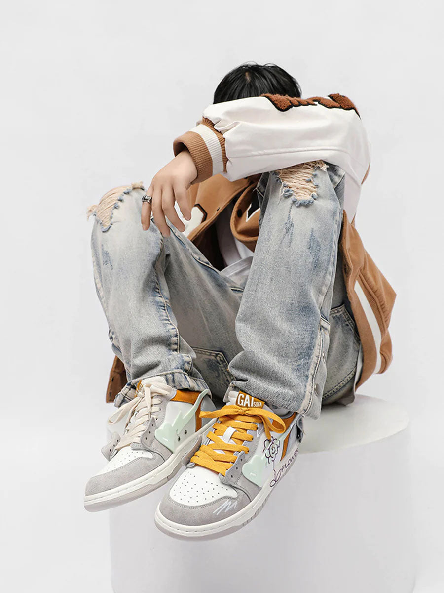 日本未入荷 Supermade / Sunflower Couple Sports Skate Shoes We Love Street Sunflower Couple Sports Skate Shoes