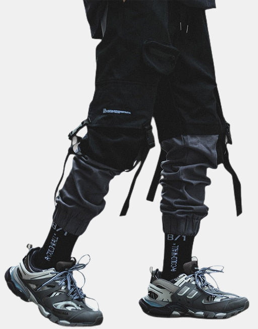 Nightshift Cargo Pants Black, L - Streetwear Pants - Slick Street