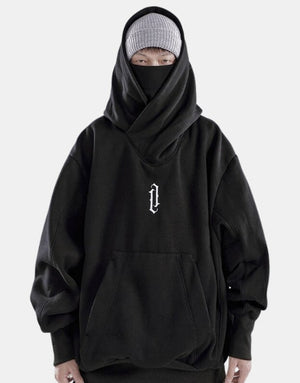 Ninja Hoodie Black, XS - Streetwear Hoodie - Slick Street