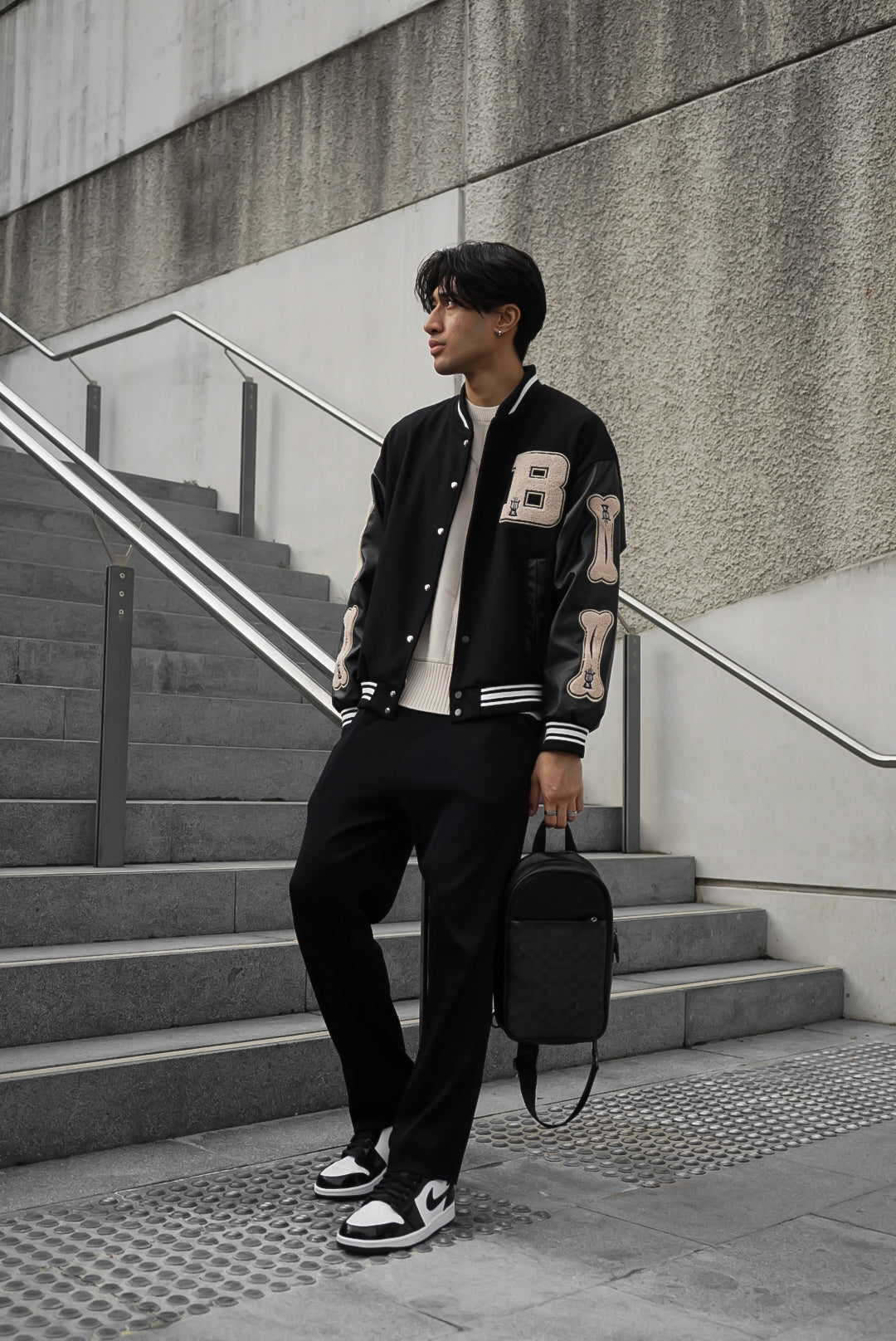B Bone Bomber Jacket ,  - Streetwear Jackets - Slick Street