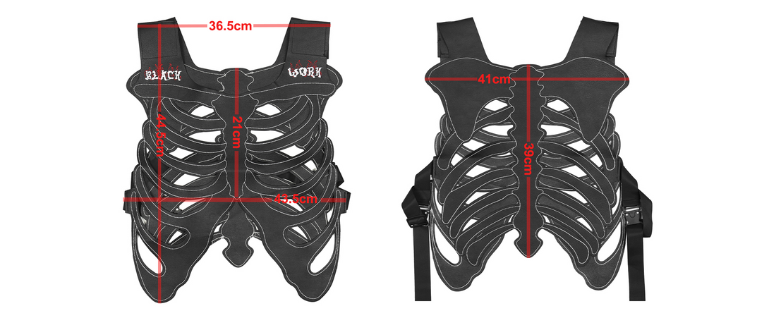 Black Work Skeleton Vest ,  - Streetwear Vest - Slick Street