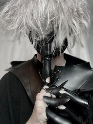 Detachable Knuckle Hand Claws Mechanical Gloves - Black ,  - Streetwear Accessories - Slick Street