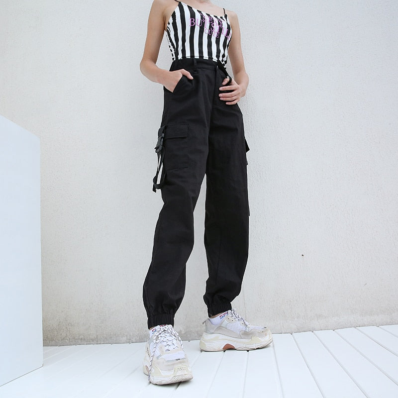 Obsidian High Waist Cargo Pants (3 Colours) ,  - Streetwear Cargo Pants - Slick Street
