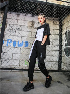 BlackStraps High Waist Cargo Pants ,  - Streetwear Cargo Pants - Slick Street