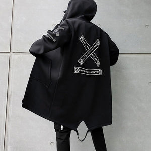 Techwear Long Jacket Black, XS - Streetwear Jackets - Slick Street