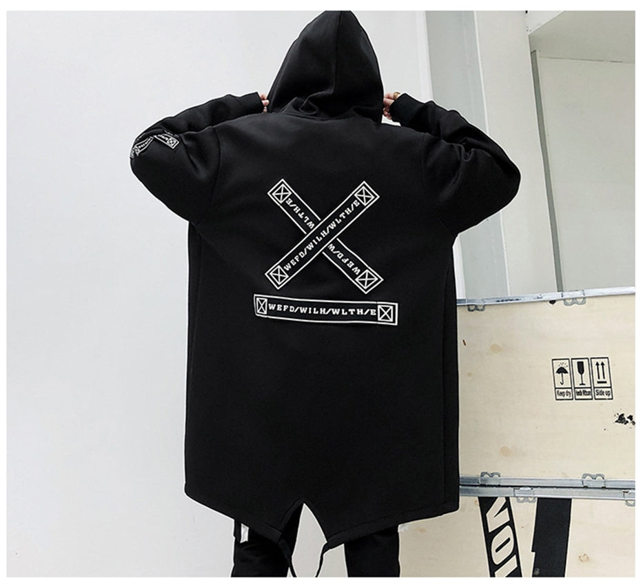 Techwear Long Jacket ,  - Streetwear Jackets - Slick Street